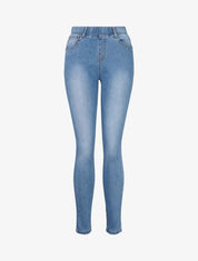 Jean élastiqué coupe skinny - Bleu - 4