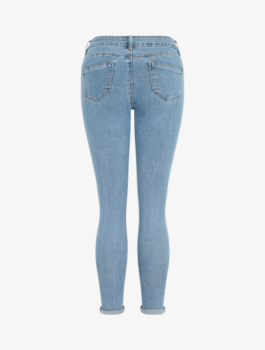 Jean push up skinny taille haute - Bleu clair - 2