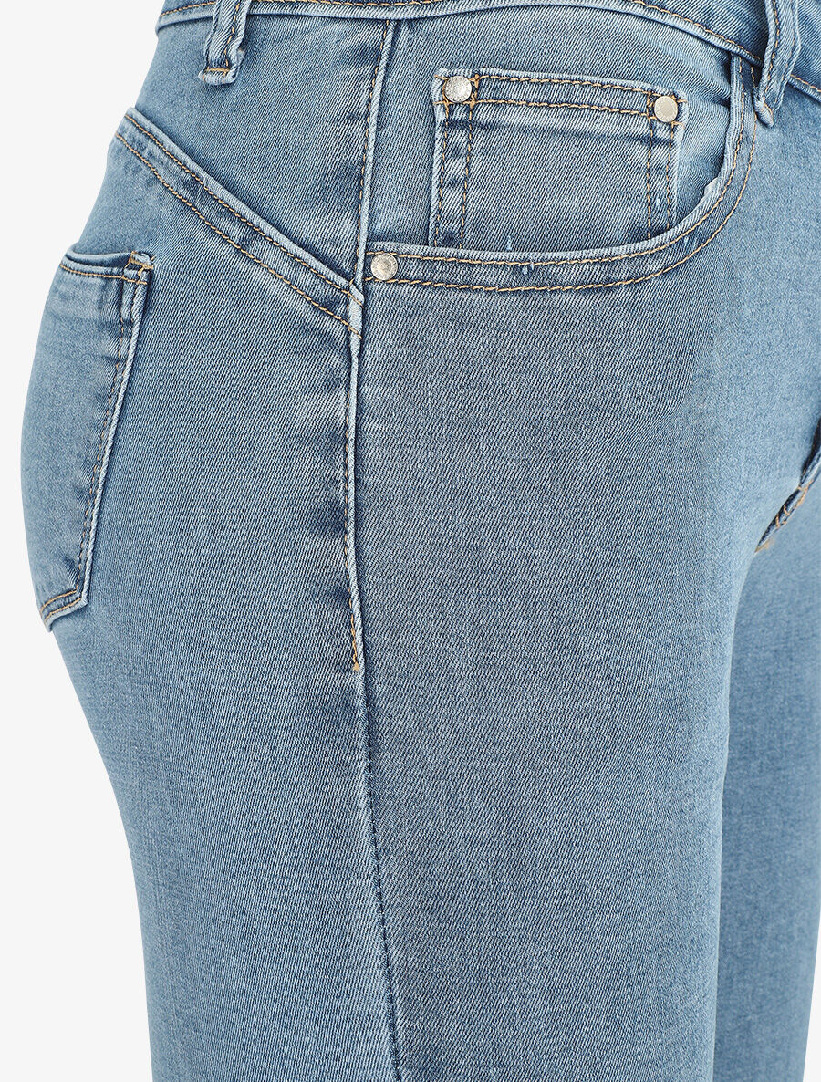 Jean push up skinny taille haute - Bleu clair - 3