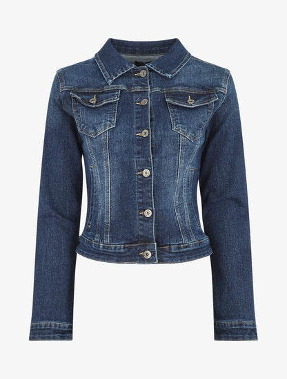 Veste en jean droite - Bleu - 1