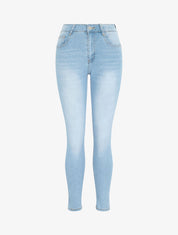 Jean push up délavé coupe slim - Bleu ciel - 1