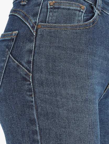 Jean skinny push up taille haute - Bleu - 4