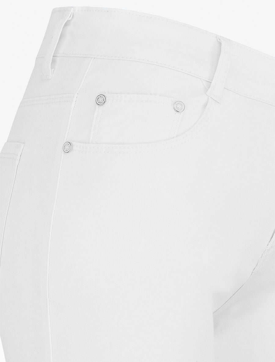 Bermuda uni coupe droite - Blanc - 3