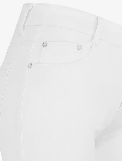 Bermuda uni coupe droite - Blanc - 3