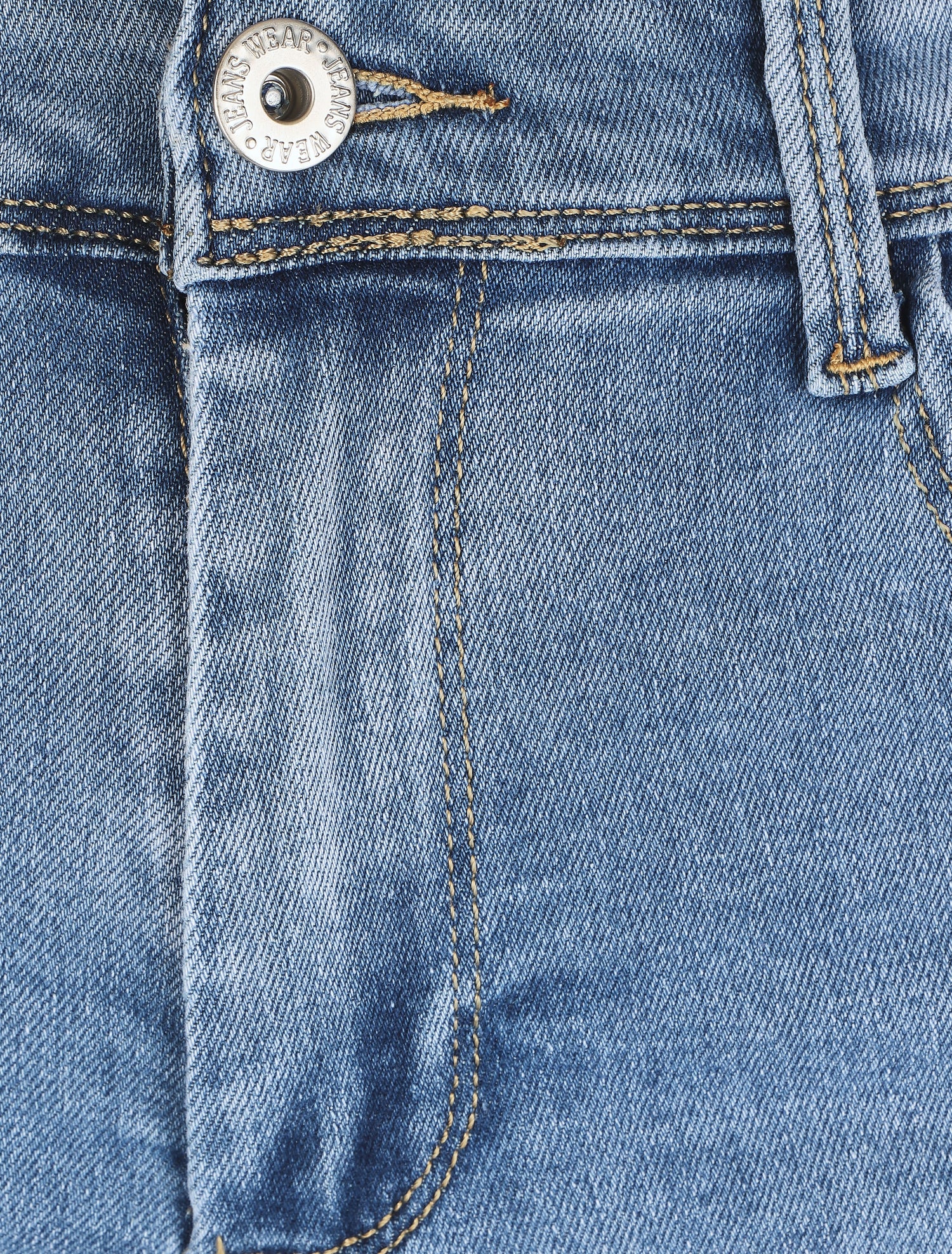 Short en jean push up bords échancrés - Bleu - 3