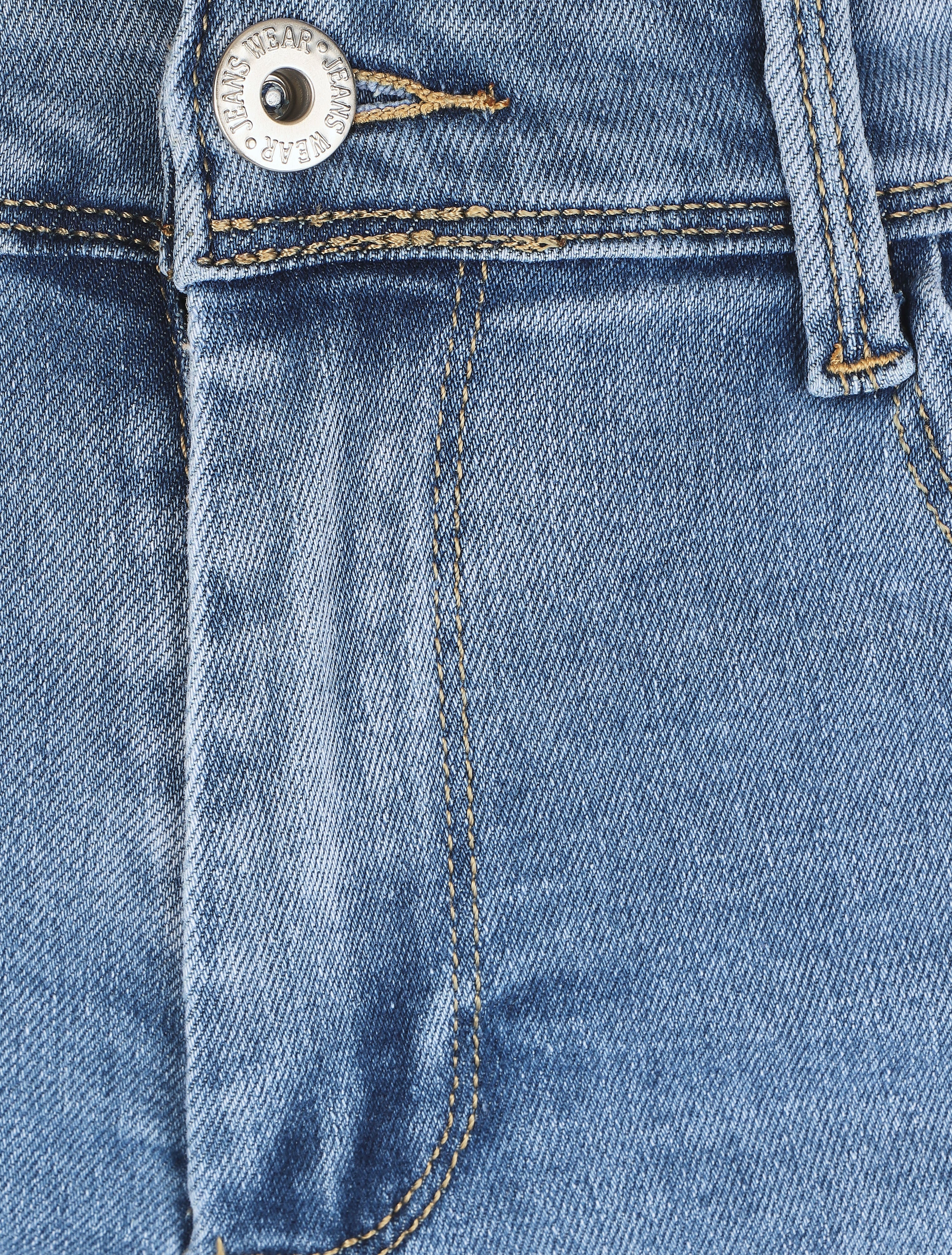Short en jean push up bords échancrés - Bleu - 3