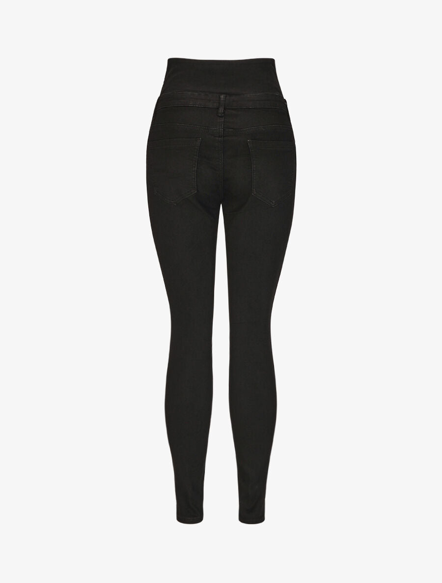 Jean taille empire coupe slim - Noir - 2