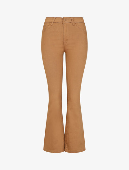 Jean uni taille standard coupe flare - Camel - 1