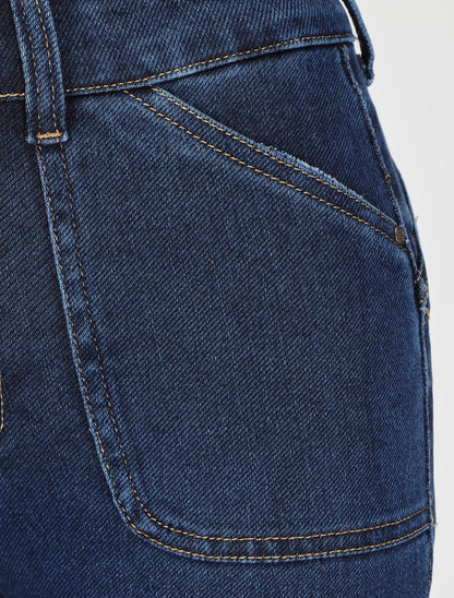 Jean taille standard coupe flare - Bleu - 3