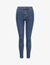 Jean slim taille haute - Bleu - 1
