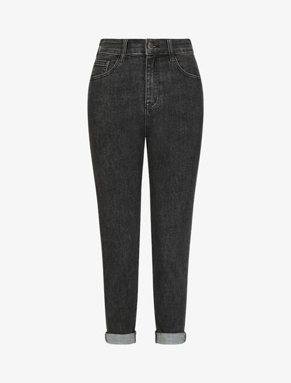 Jean mom taille haute - Anthracite - 4
