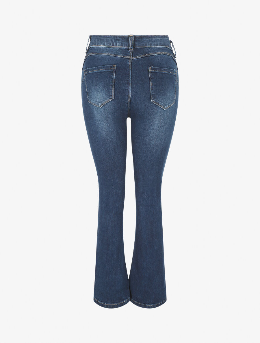 Jean push up coupe bootcut - Bleu - 2