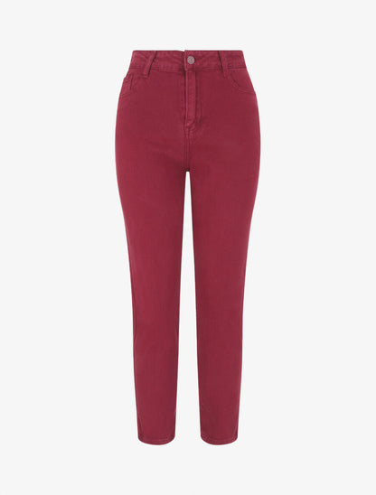 Jean uni taille haute - Bordeaux - 1