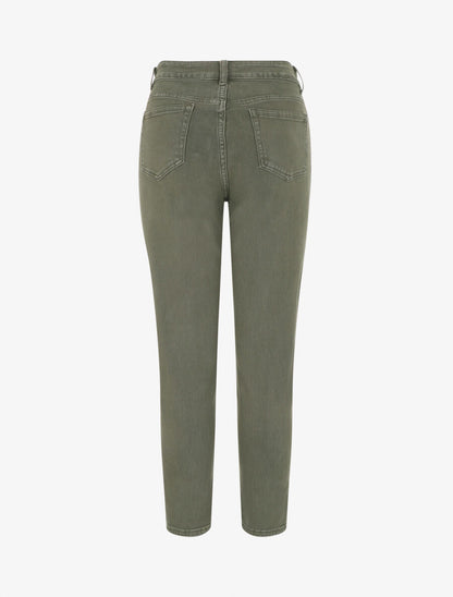Jean uni taille haute - Kaki - 2