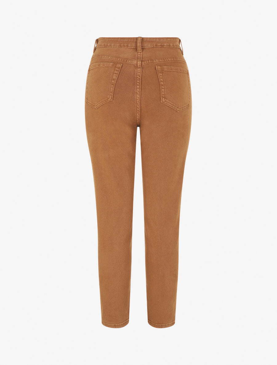 Jean uni taille haute - Camel - 2