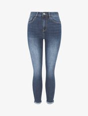 Jean à revers coupe slim - Bleu - 4