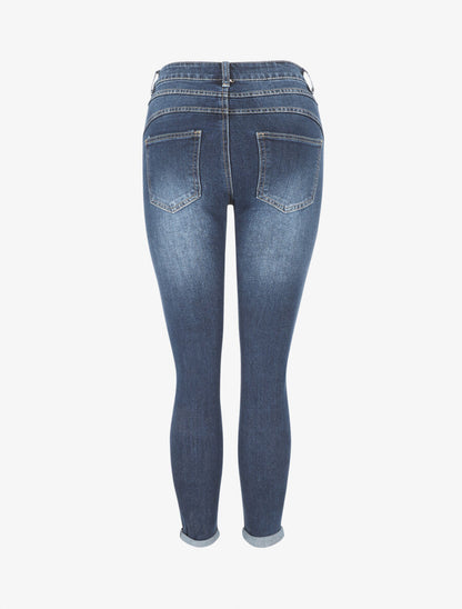 Jean à revers coupe slim - Bleu - 2