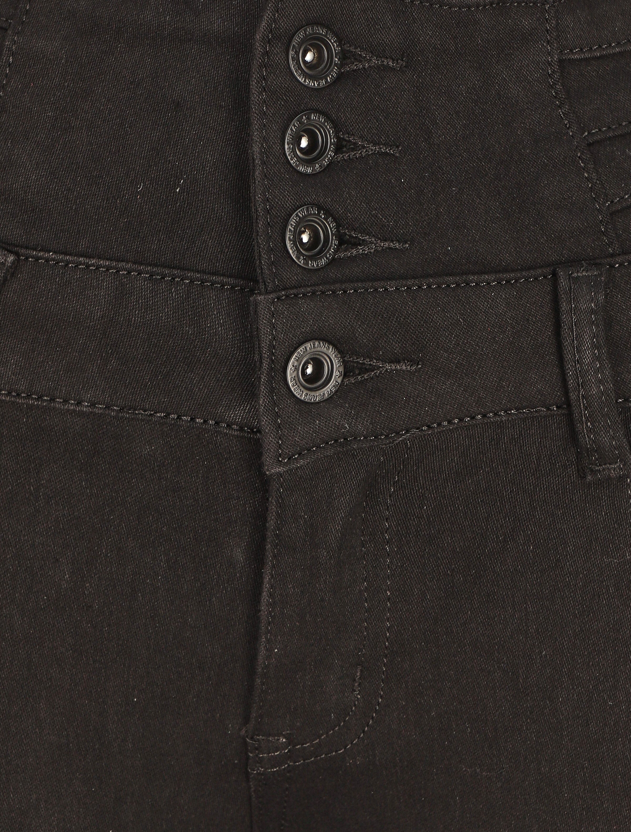 Jean effet ventre gainé coupe skinny - Noir - 3
