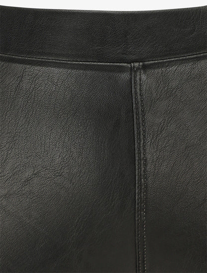 Legging en simili taille standard - Noir - 3