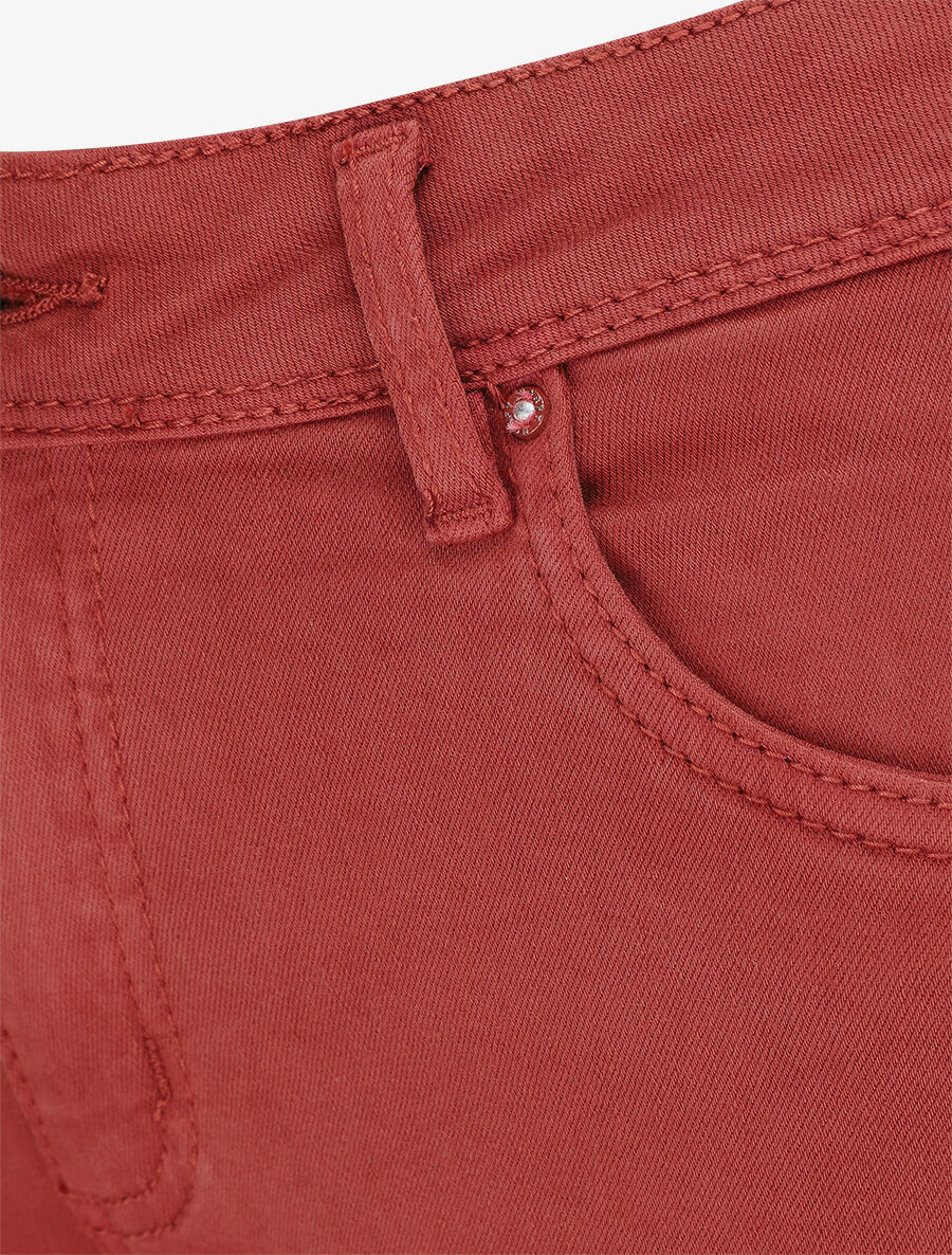 Jean uni classique coupe slim - Rouille - 3