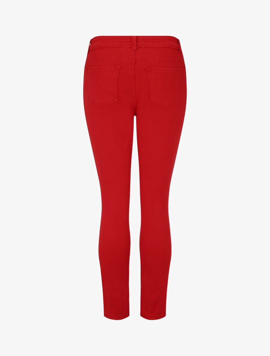 Jean grande taille coupe skinny taille standard - Rouge - 2