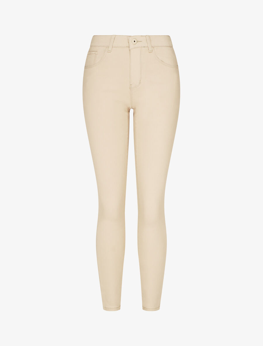 Jean uni push up coupe skinny - Beige - 4