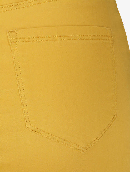 Jupe unie droite classique - Jaune - 3