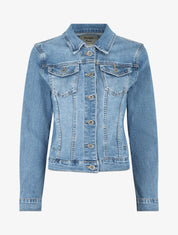 Veste droite en jean - Bleu - 4