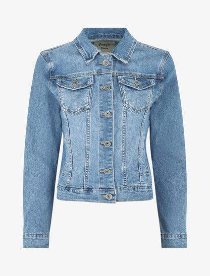 Veste droite en jean - Bleu - 4