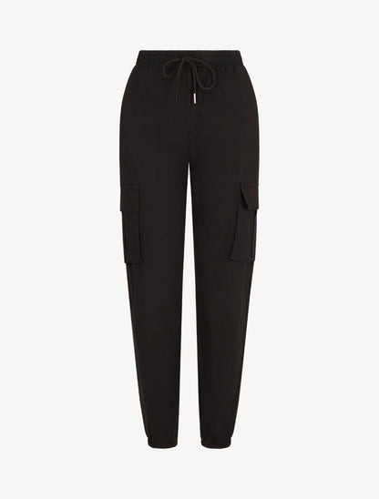 Pantalon cargo taille haute - Noir - 4