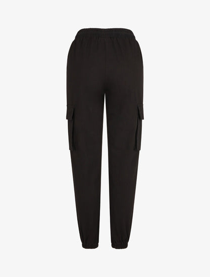 Pantalon cargo taille haute - Noir - 2