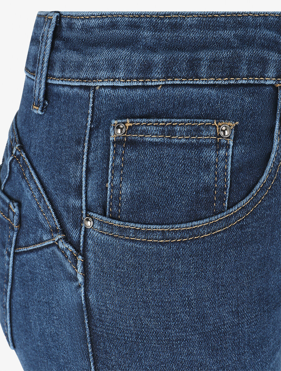 Jean push up 7/8 coupe slim - Bleu - 3