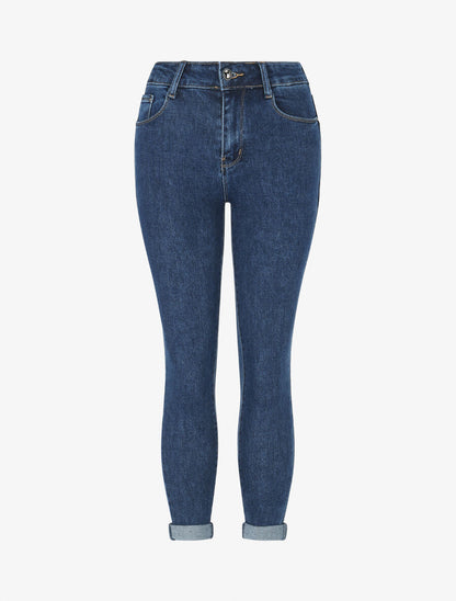Jean classique push up 7/8 coupe slim - Bleu - 1