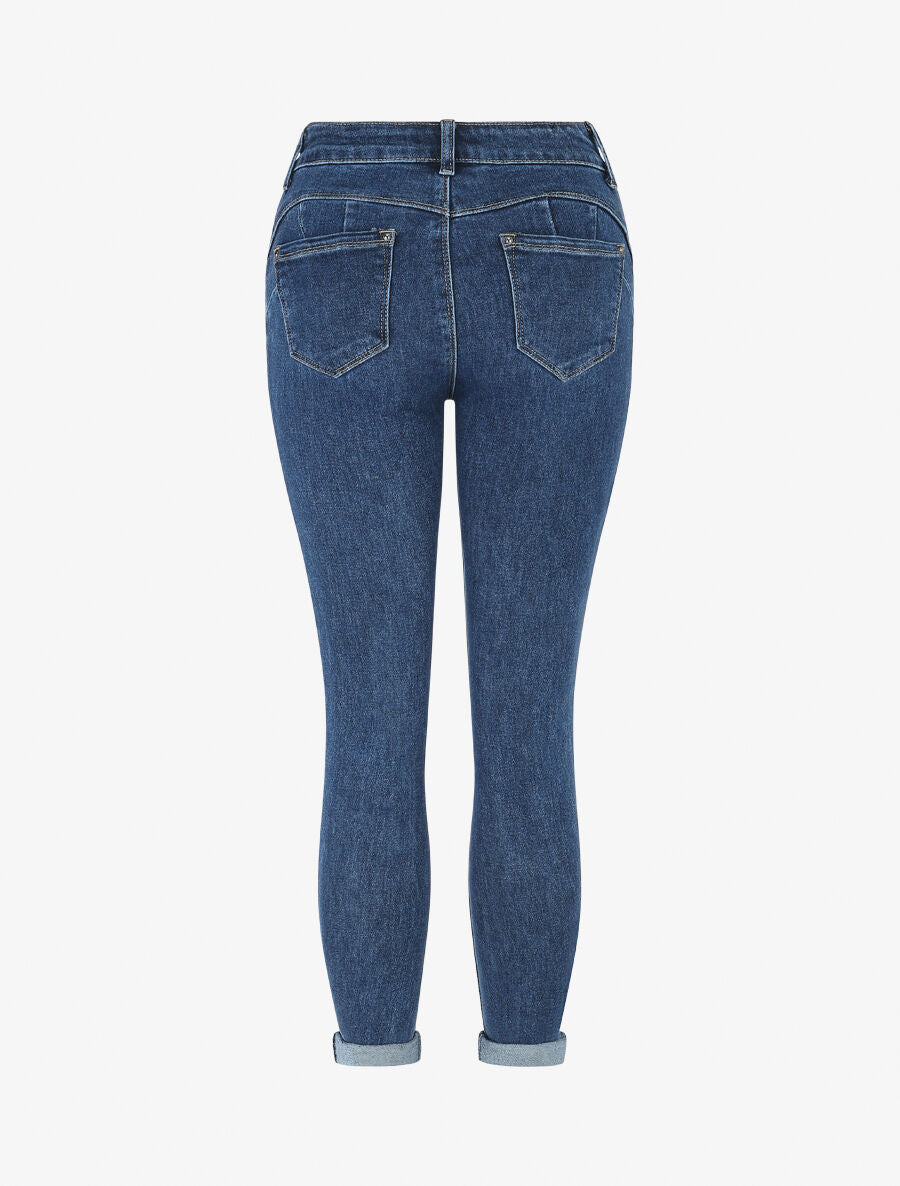 Jean classique push up 7/8 coupe slim - Bleu - 2