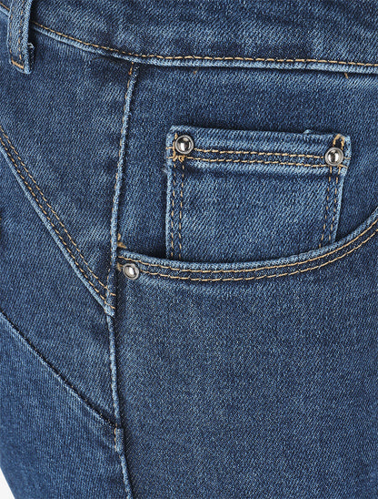 Jean classique push up 7/8 coupe slim - Bleu - 3