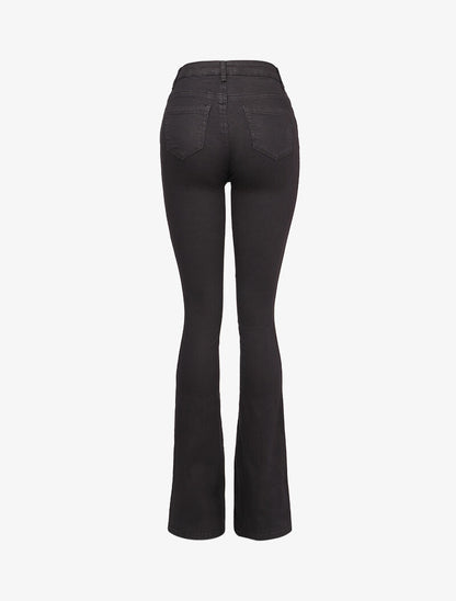 Jean flare extra long à taille standard - Noir - 2