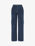 Jean wide leg à poches - Denim - 1