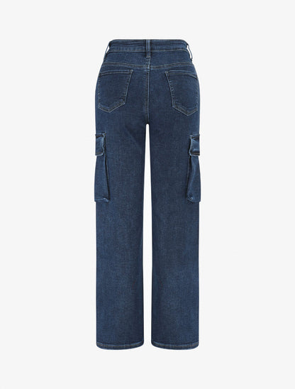 Jean wide leg à poches - Denim - 2