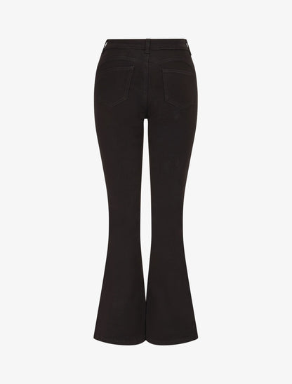 Jean coupe flare à taille haute - Noir - 2