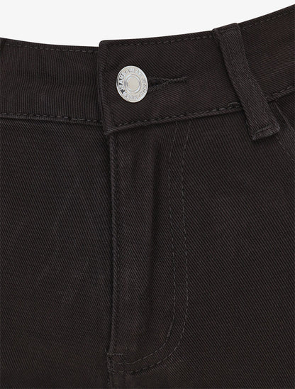 Jean coupe flare à taille haute - Noir - 3