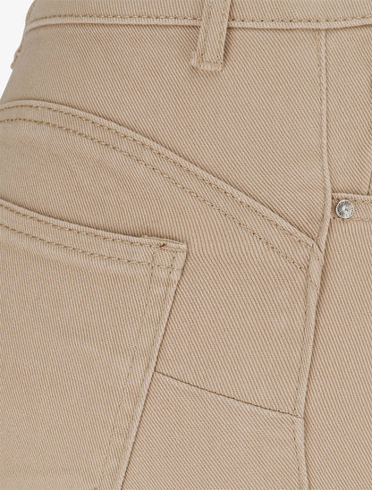 Jean coupe flare à taille haute - Beige - 3