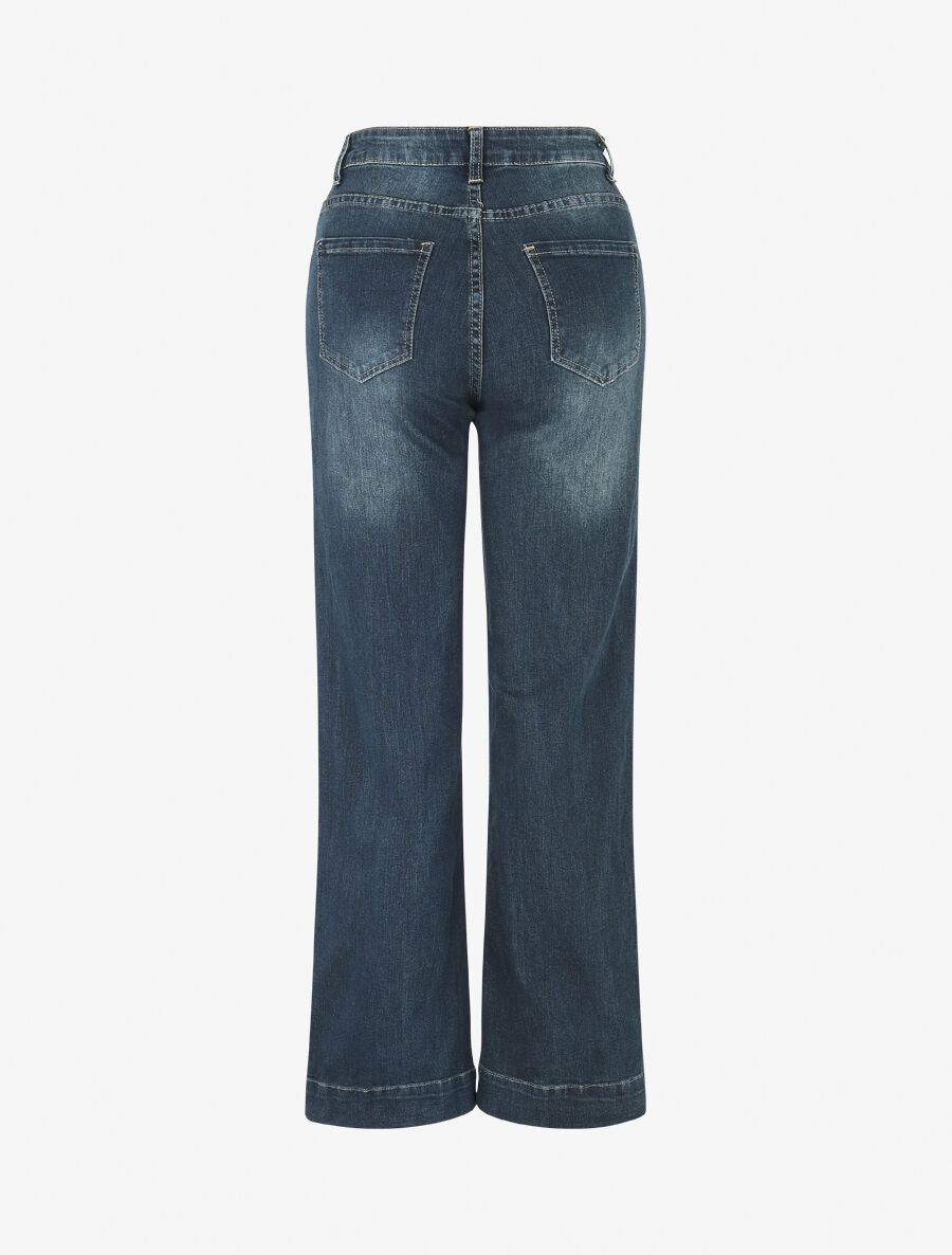 Jean classique délavé coupe droite - Bleu - 2