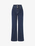 Jean à taille haute coupe droite - Bleu - 1