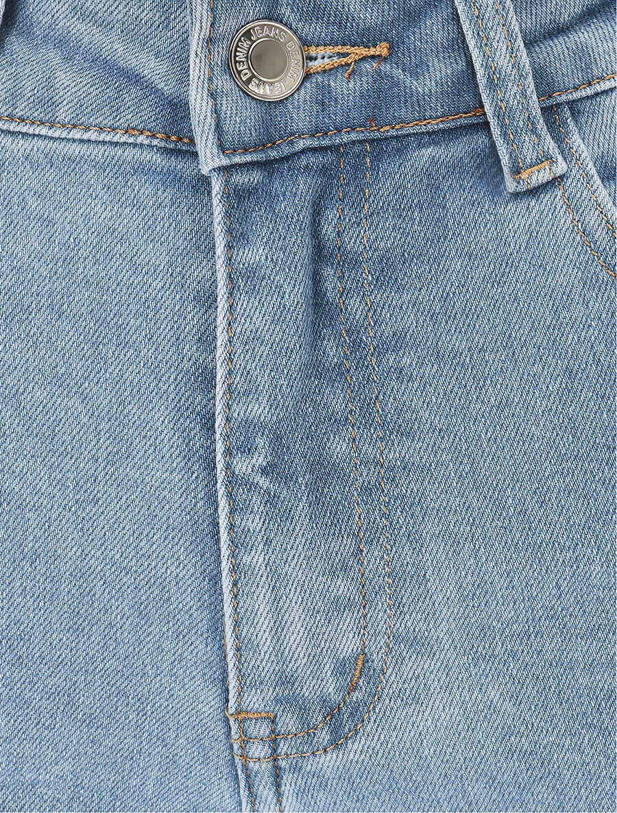 Jean wide leg coupe droite - Bleu clair - 3