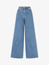 Jean push up wide leg coupe droite - Bleu - 1