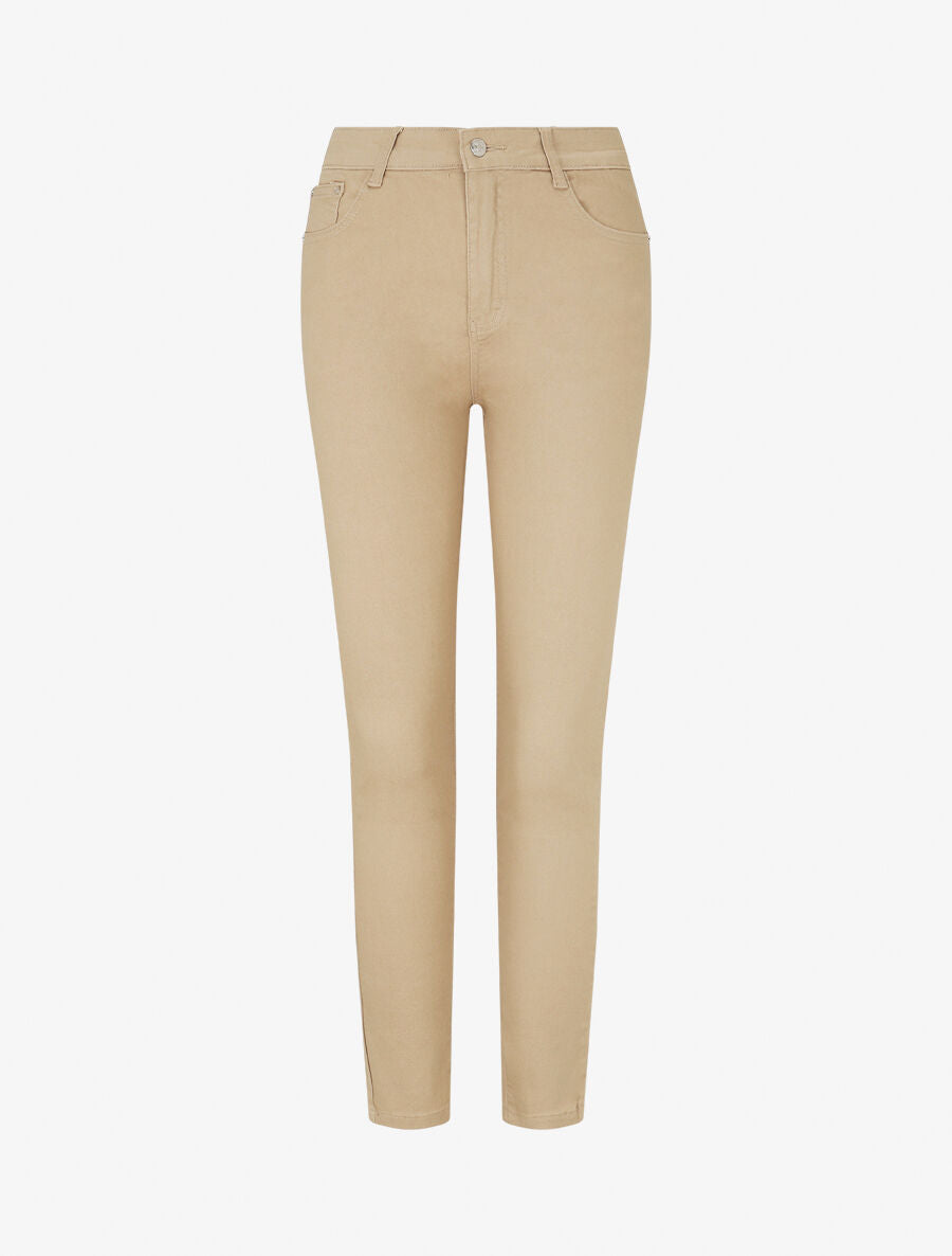 Jean skinny grande taille effet push up - Sable - 1
