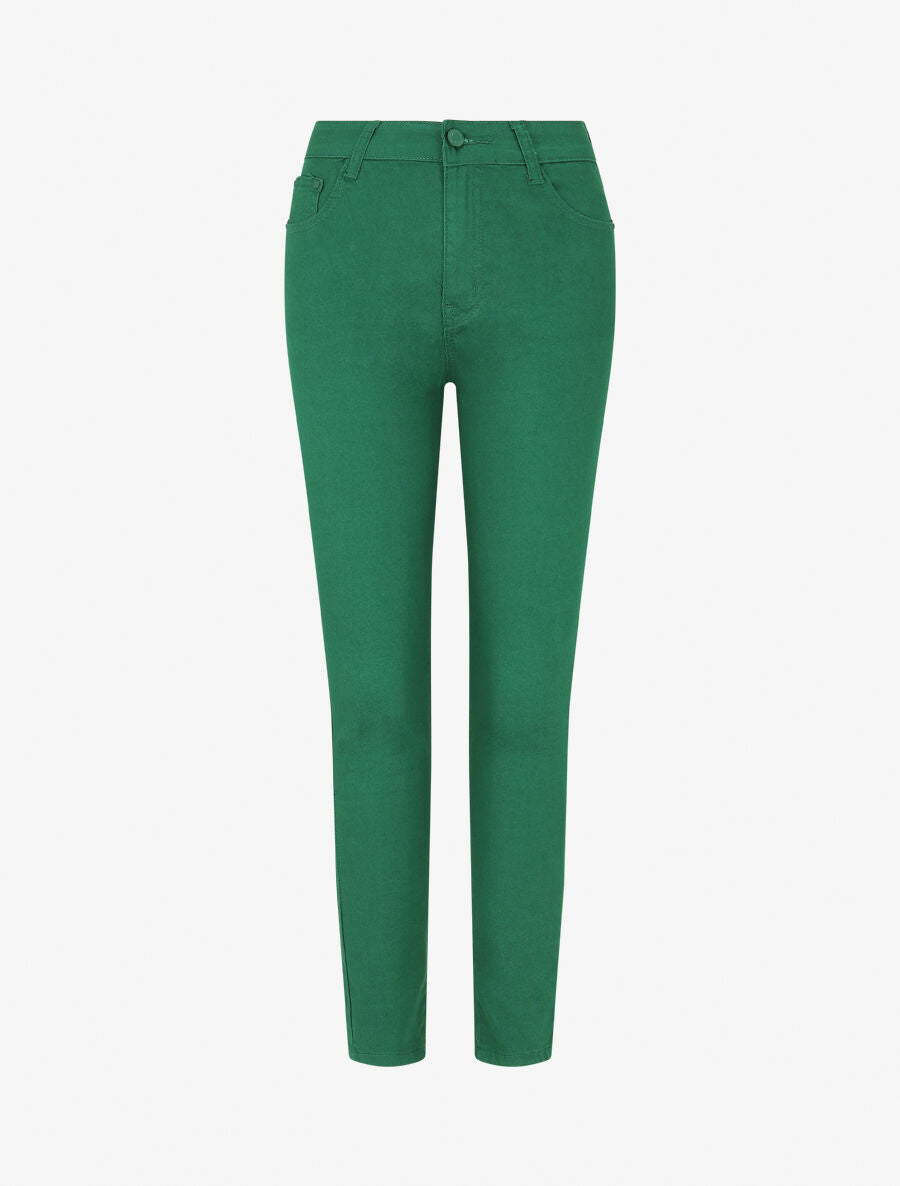 Jean skinny grande taille effet push up - Vert - 4