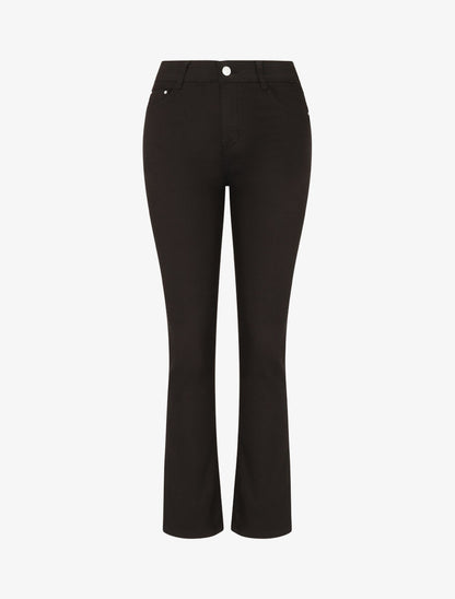 Jean droit grande taille effet push up - Noir - 1