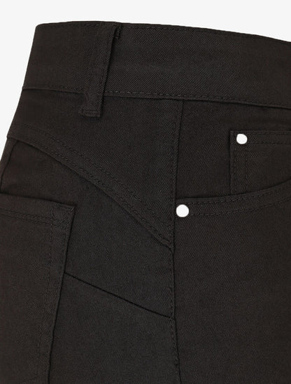 Jean droit grande taille effet push up - Noir - 3