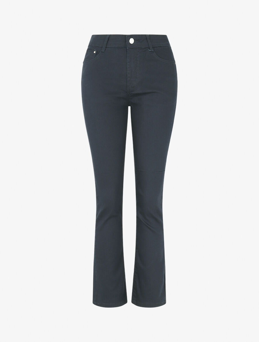 Jean droit grande taille effet push up - Marine - 1